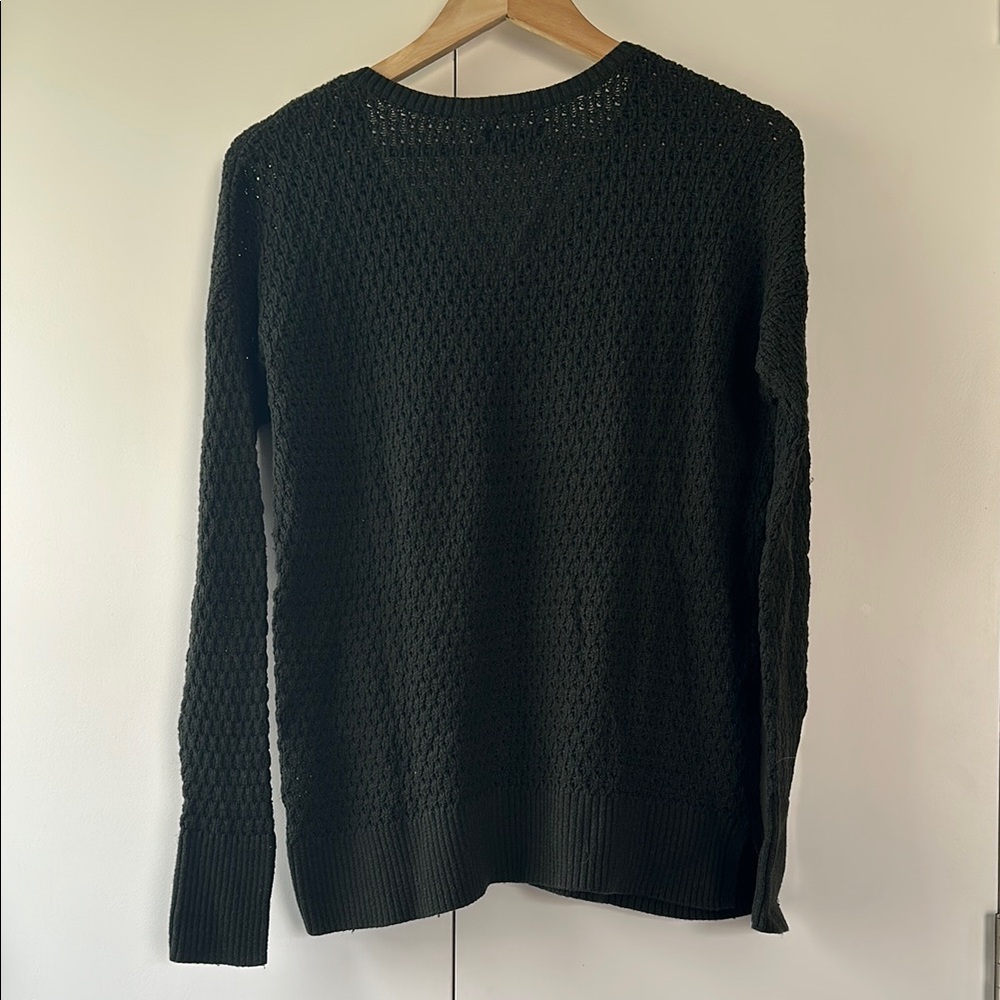 American Eagle Dark Green Cotton Blend Sweater - Picture 5 of 10